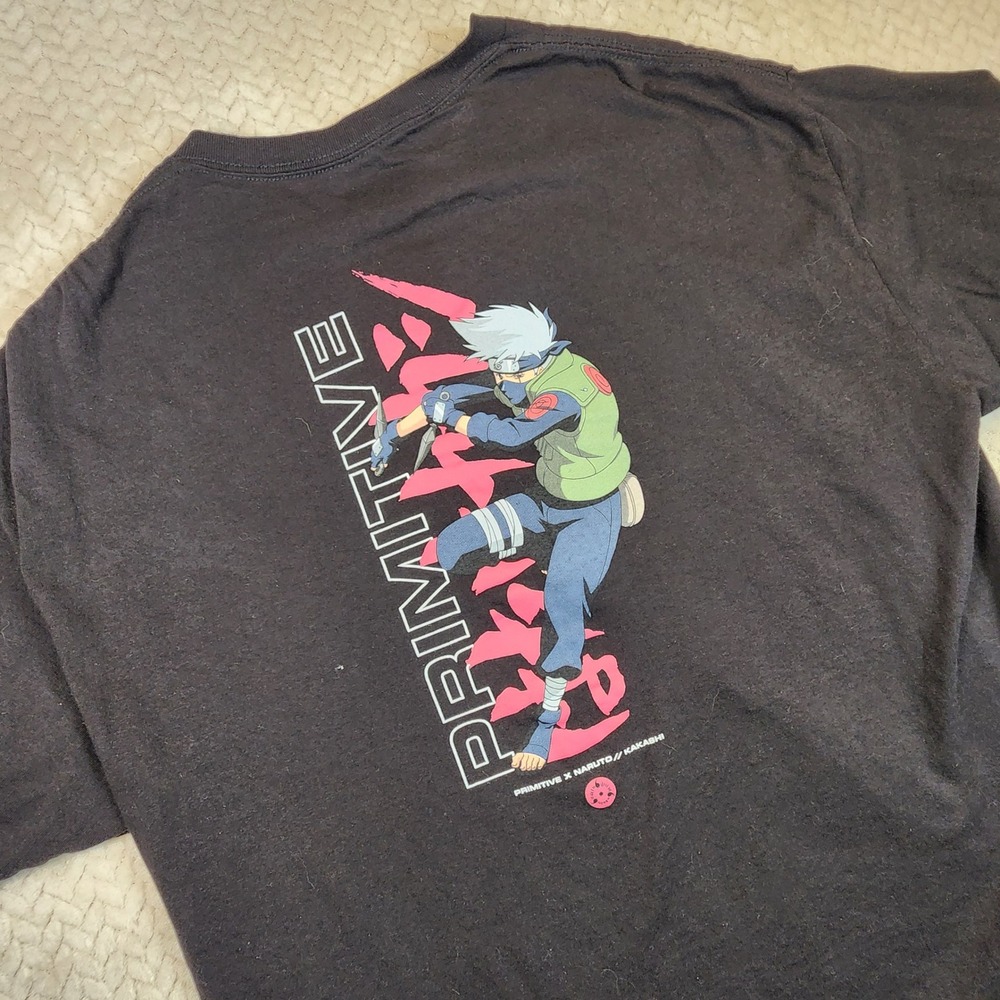 Primitive x Naruto Kakashi Anime Graphic T-Shirt Men's XL Skateboarding